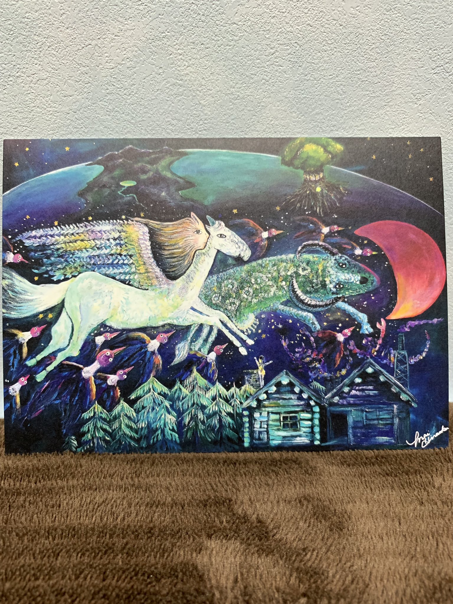 Twitter 上的 Koh Miwa 絵描き仲間さんからのプレゼント やばい 額に入れて飾る アクリル絵の具画 水彩絵の具画 ジブリ ディズニー Ghibli Disney Art T Co Eocduvzw22 Twitter