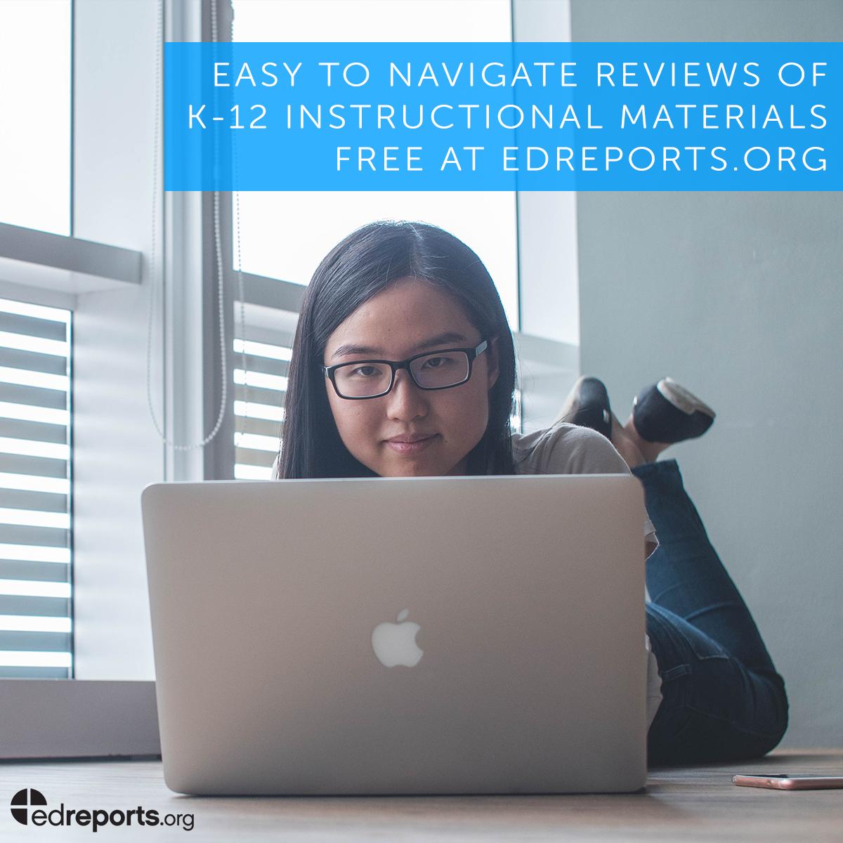 Find out what's behind the cover of your school's instructional materials with free reviews by EdReports.