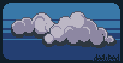 D44W33D's tweet photo. My studdy of #clouds for #pixel_dailies 

@Pixel_Dailies
#aseprite #pixelart #dotpict #ドット絵 #MortVSZughy #studdy https://t.co/4X94sITCDv