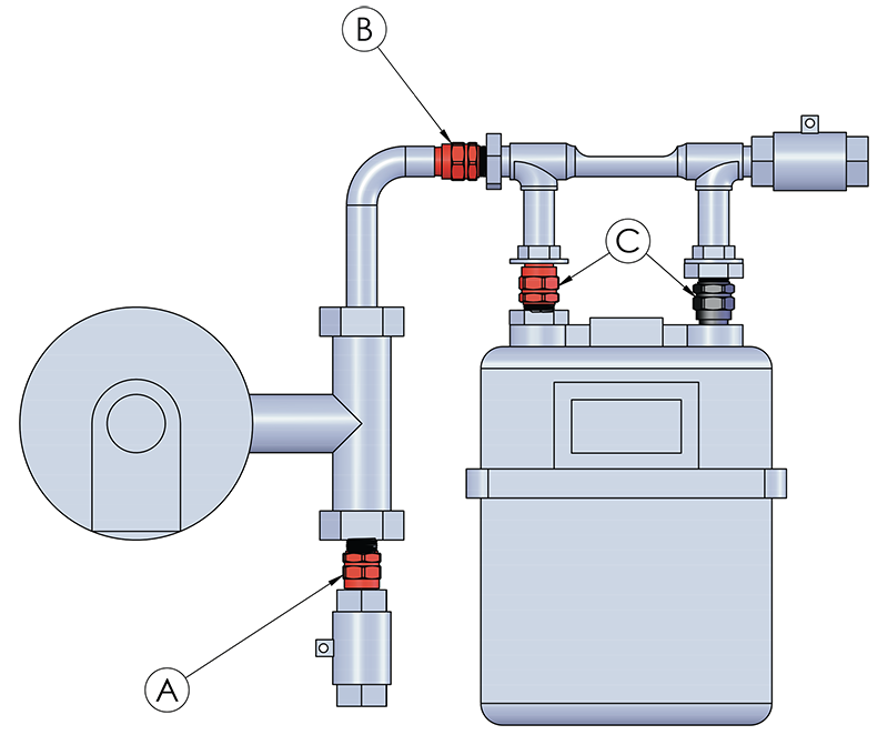 tecoamericas's tweet photo. FireBag® Thermally Activated Shutoff (TAS) Single Residential &amp; Commercial Metering Installation options include On the Service Riser, Upstream of the Meter Bar, or With the Meter Bar Kit - https://t.co/P3xxeS3Agt https://t.co/RuRDOiycZR