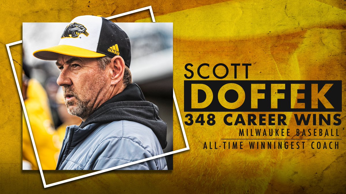 MKE_Baseball's tweet photo. 🚨RECORD BREAKER🚨

With tonights 6-3 victory over ISU, Coach Doffek breaks the all-time wins record with 348 wins! Congrats, Coach Doffek!!!

#GOAT | #PantherProud https://t.co/iJif1JWEv1