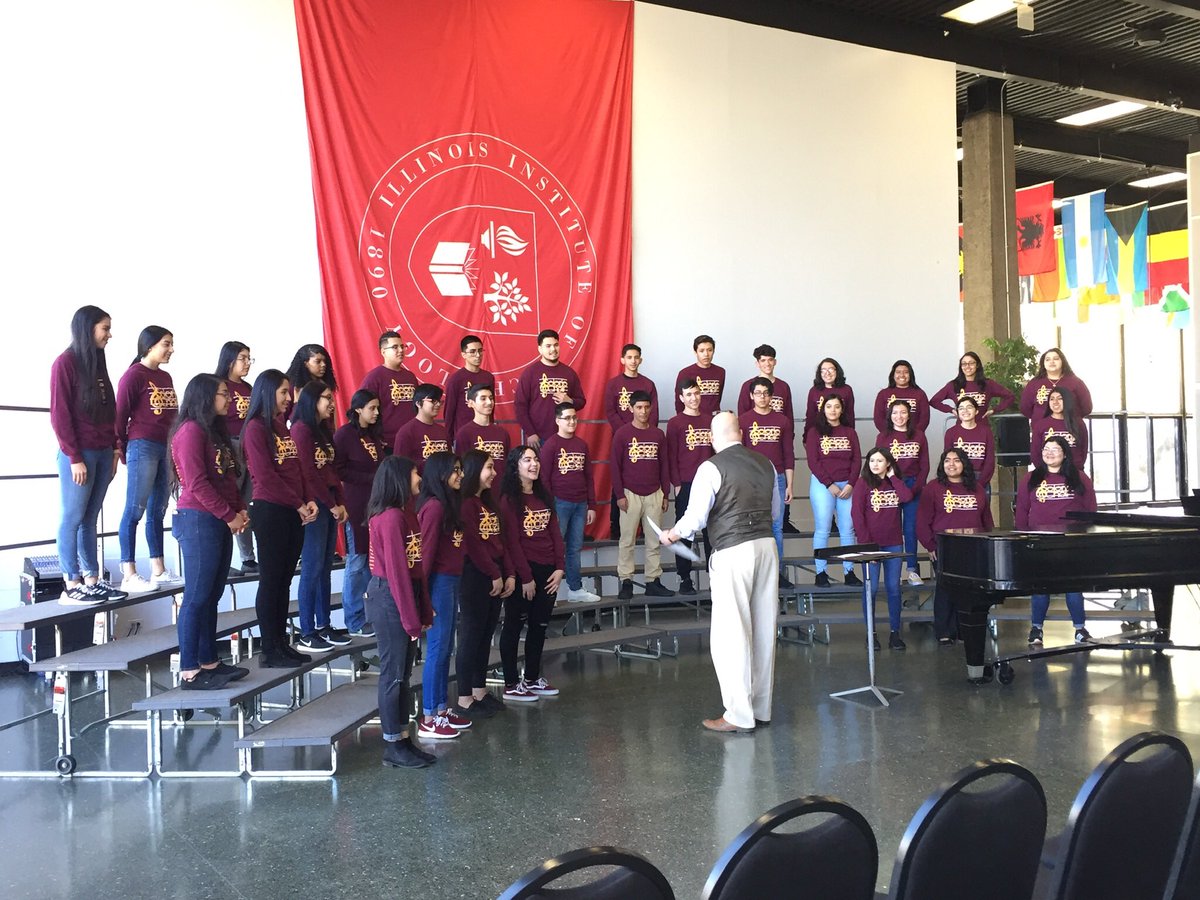 SolorioHS_Choir's tweet photo. The @SolorioHS Advanced Chorus spent the morning singing at VanderCook College of Music’s annual ChoralFest. Our singers received great feedback on their performance from college faculty and got to listen to many other area school choirs. Thank you, @VanderCook!! https://t.co/g0FVvLVdMl