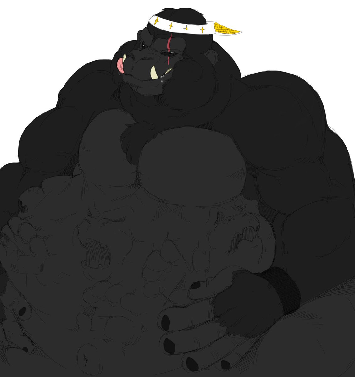 Here's a random Gorilla eating other Gorilla's doodle.#Vore #Rand...