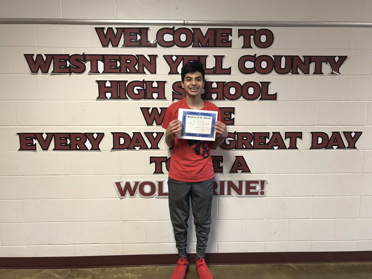 WYCWolverines's tweet photo. Our apologies to our February students of the month for not posting this earlier. They are both great young men! 
Jr. High: Diego Hernandez 
Sr. High: Garrett Spears 
#WolverineNation #EVERYDAY https://t.co/Fll05LnKF1