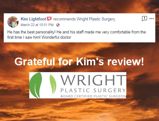 drericwright's tweet photo. The latest recommendation posted to our Facebook page. Always happy to see these! #WrightPlasticSurgery https://t.co/4Hu6k7QP8i