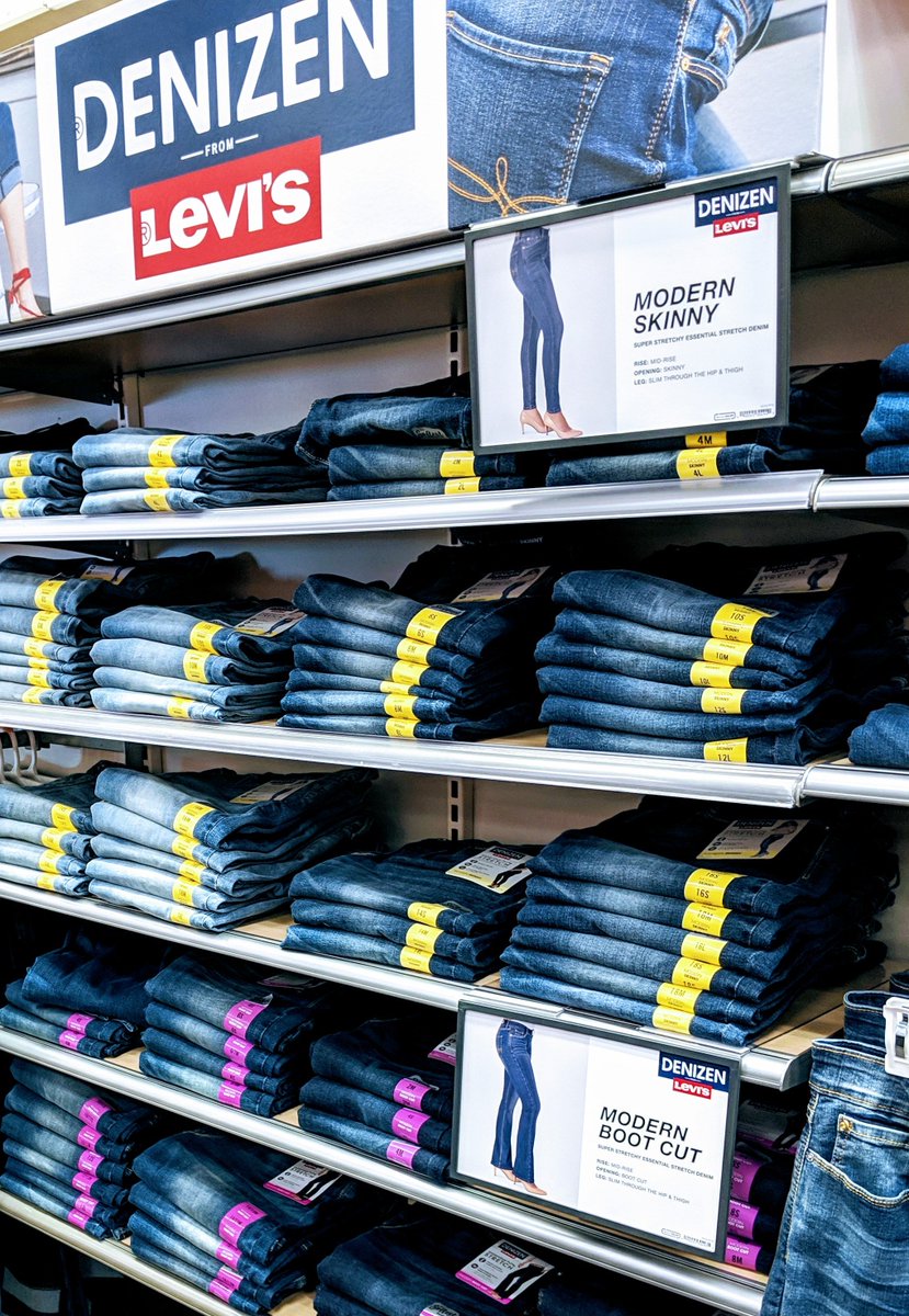 Neatly organized denim equals easy shopping for our guests.