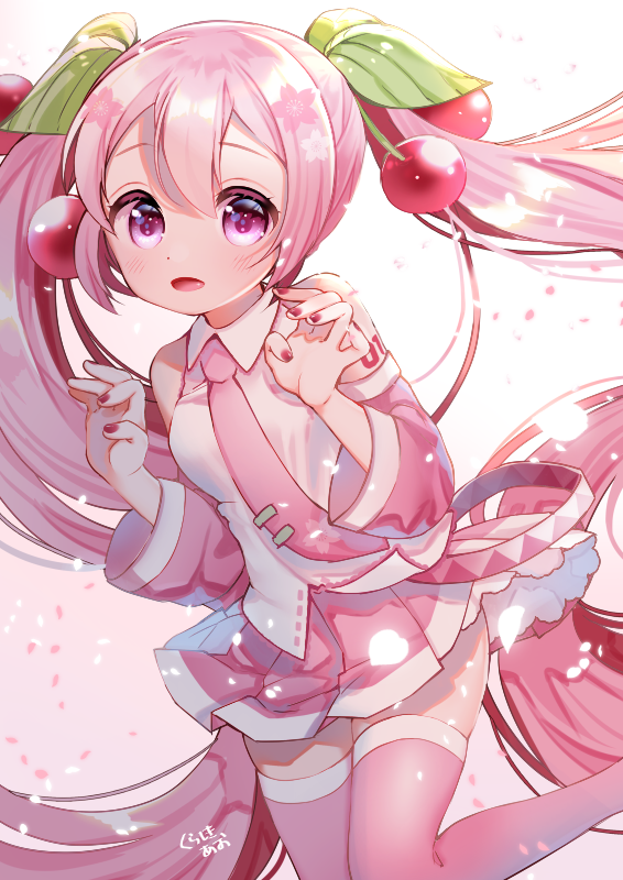 Piapro ピアプロ Na Twitteru くらしきあおさんの桜ミク ふわっと舞う桜の花びら キラキラしていてとってもステキ 光と影の加減もとっても良いですね T Co Vj3fi2kiju Piapro 初音ミク