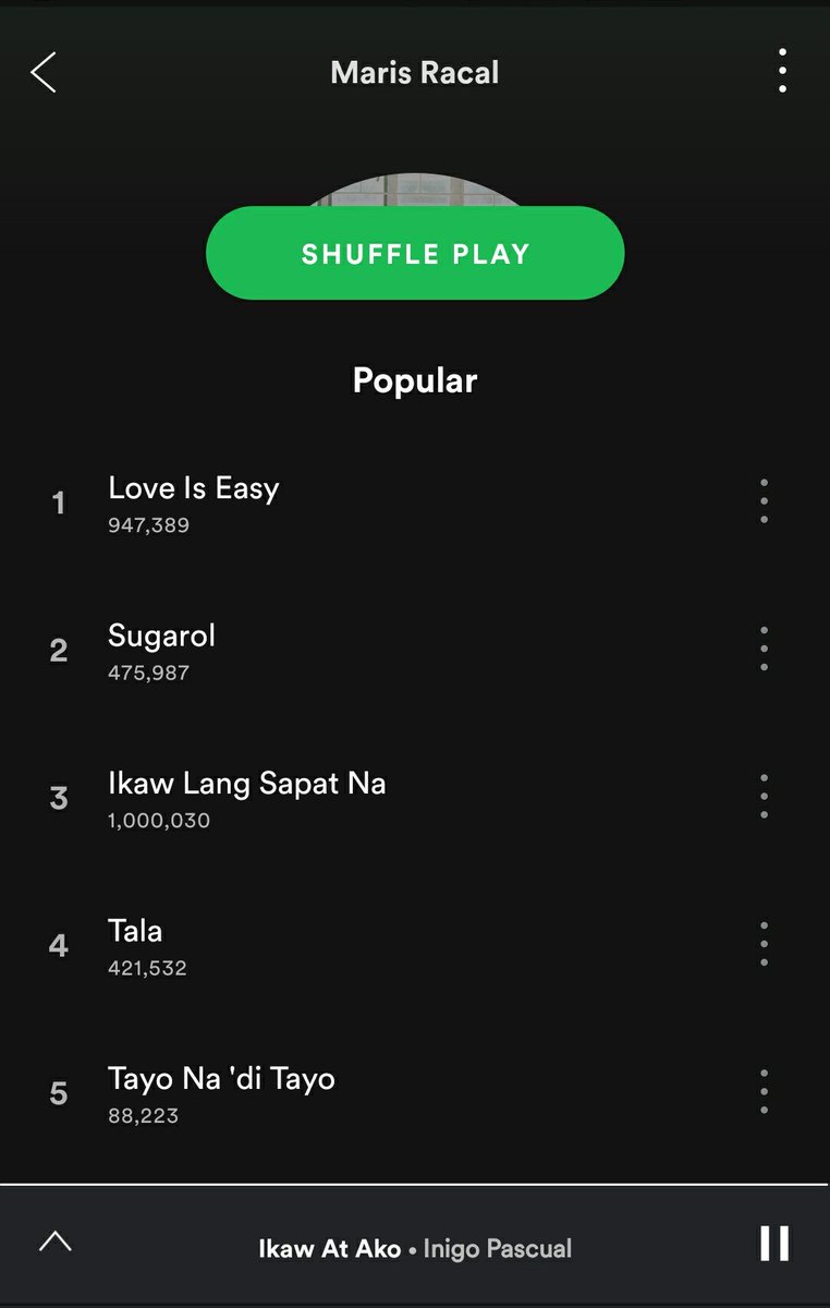 Hi po <a href="/StarMusicPH/">Star Music PH</a> inform ko lang po sana kau na umabot na po ng 1M stream ang Ikaw Lang Sapat Na sa Spotify..wala bang post na "CONGRATULATIONS MARIS"🤗😊 unfair nman, ung ibang artists kahit auto tune nga may congratulatory post po kau kung nakahit ng 1M ang song nila..🤗😂✌️