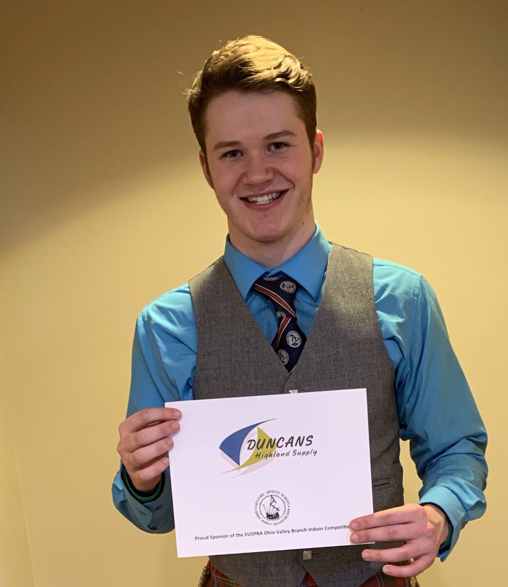 GreatLakes_PB's tweet photo. Congratulations to our own Joey Horwath for winning the Piper of the Day award at the 2019 Ohio Valley Branch Indoor competition. https://t.co/6w3iaay4pa