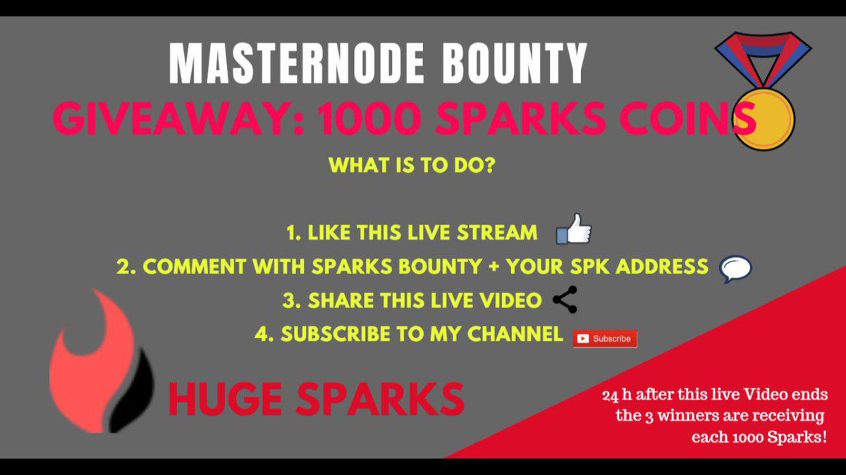 🎁 HUGE SPARKS COIN BOUNTY 🎁

Today we had a great interview with the Masternode developer of <a href="/SparksPayIO/">SparksPay</a>! 📲

More interviews coming soon on my youtube channel (melchiondanetwork) ✅

Check the interview here: bit.ly/SparksMN 

#masternodes
#sparks
#cryptoselfmade