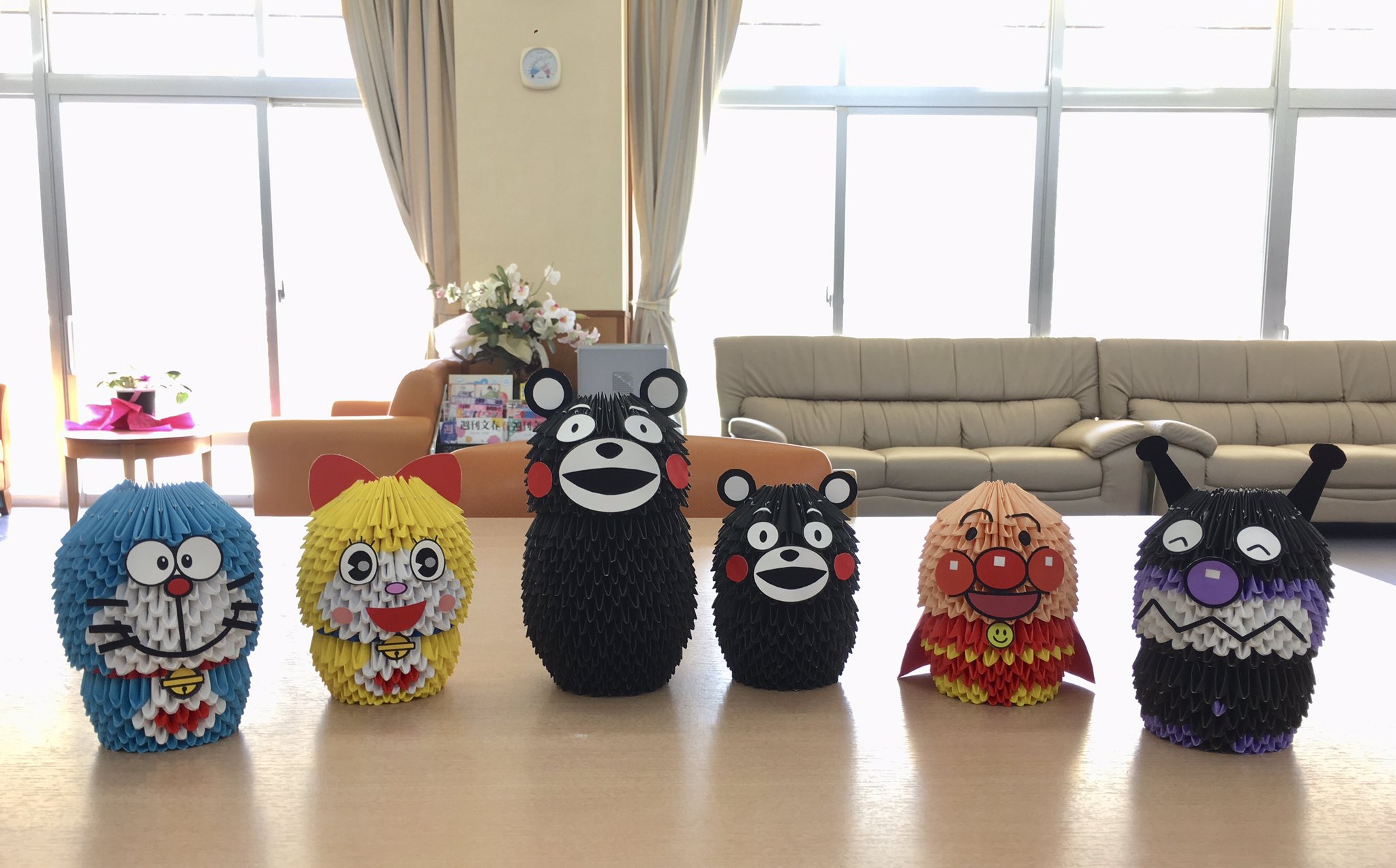 介護老人保健施設ケーナ ガーデン 公式 今日のブロック折り紙作品 またまた 力作が出来上がっていました ブロック折り紙 アニメキャラ 介護老人保健施設ケーナガーデン 河浦町 天草市 熊本県 老健 くまモン T Co Iu8trilgzy