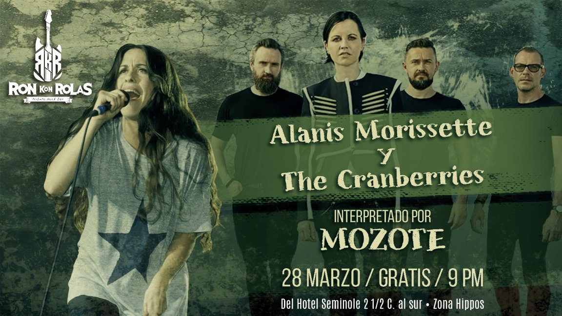RonKonRolas's tweet photo. 🤘CARTELERA ROCKERA🤘

Jueves: #DobleTributo Alanis Morissette y The Cranberries interpretado por Mozote

Viernes: Monroy Y Surmenage Lanzamiento del álbum "El Vuelo de la Medusa"
Banda Invitada: Los Denis

Sábado: #Tributo a "Shakira" interpretado por Mia Marce y Mano de Vidrio https://t.co/0u6gaWGCma