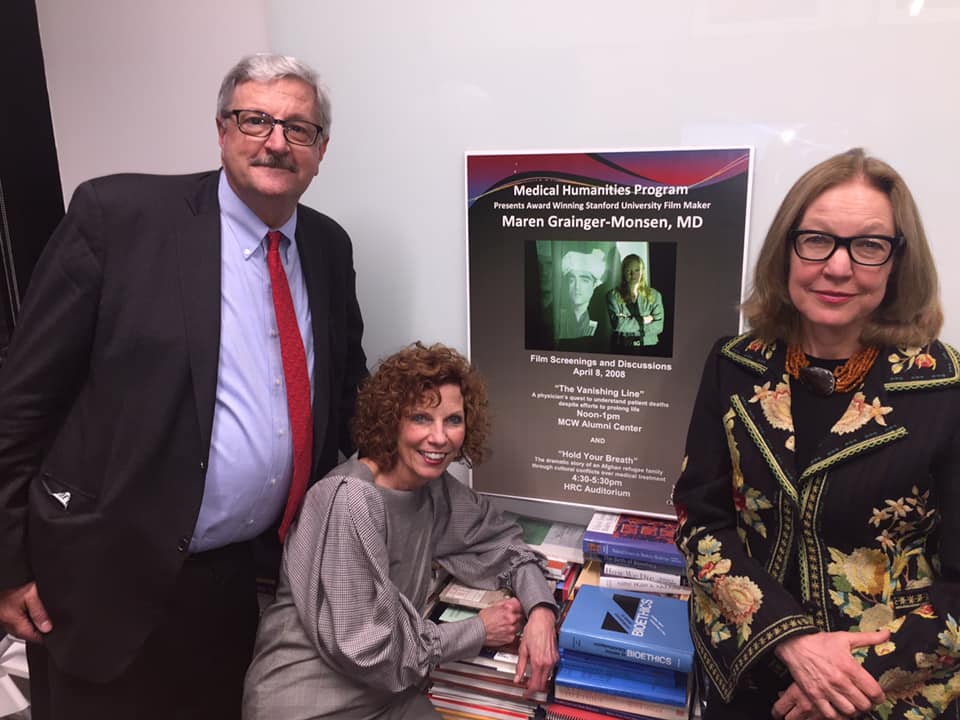 MCW_Bioethics's tweet photo. Art, Tess,and Maren with the poster from Maren’s last visit to MCW. https://t.co/HL1noCvhYd
