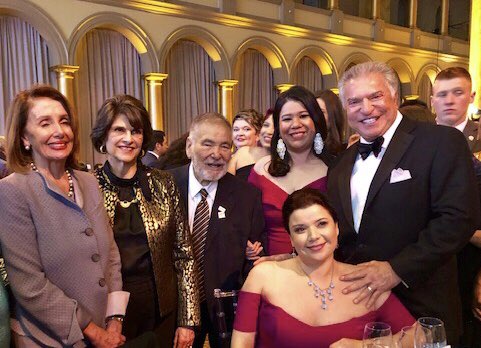 Today is @SpeakerPelosi’s birthday. She spent the night at @WeAreUnidosUS gala, celebrating contributions & accomplishments of Hispanics, and presenting award to @RepRoybalAllard. Like her or hate her, that’s part of reason her caucus keeps electing her Speaker@#CapitolAwards2019