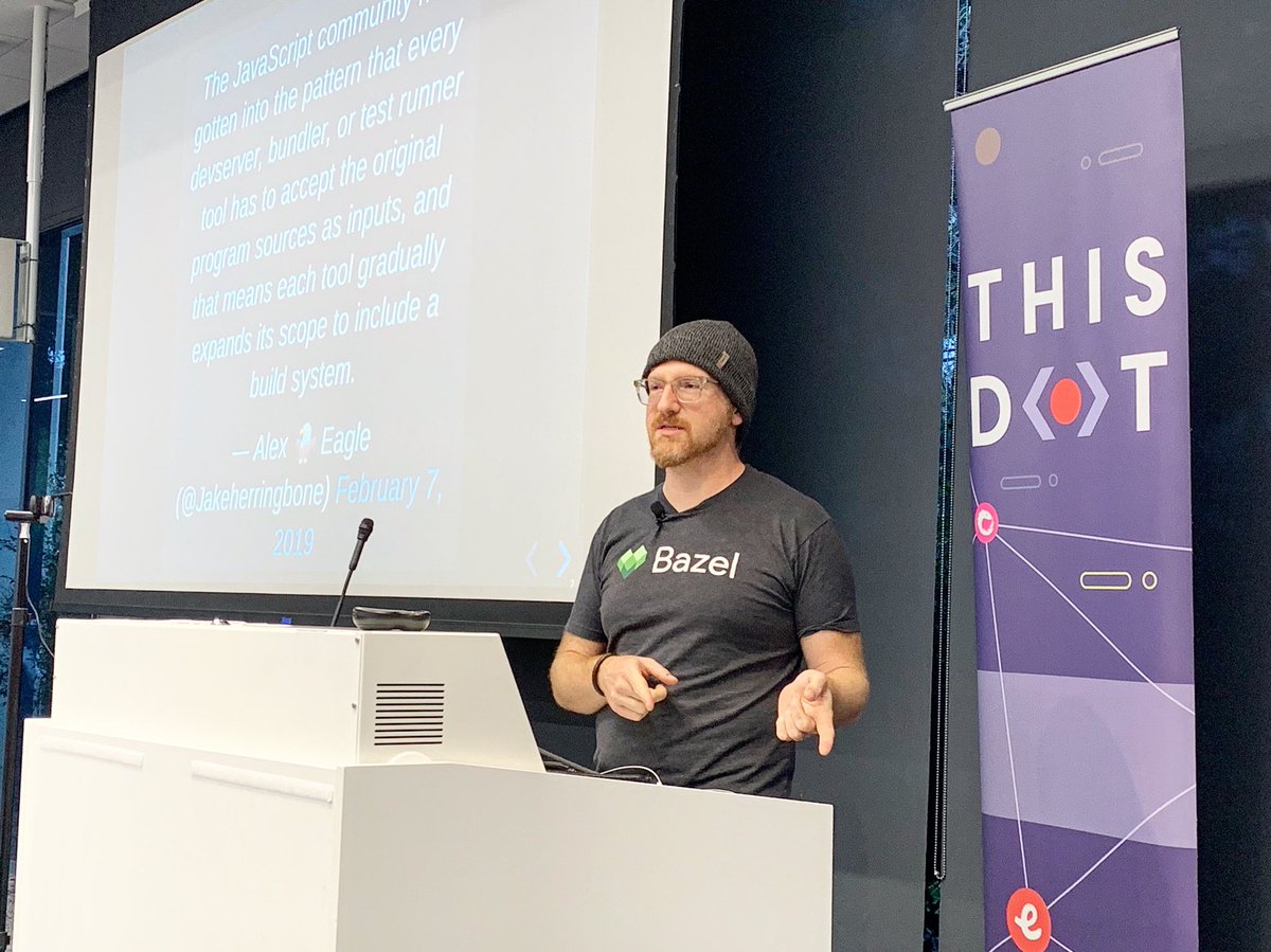 ladyleet's tweet photo. Thx @jakeherringbone for speaking today @moderndotweb @gdgsv!
Alex spoke about the state of build tooling. #modernweb #gdgsv #gdg https://t.co/rM23hAKASE