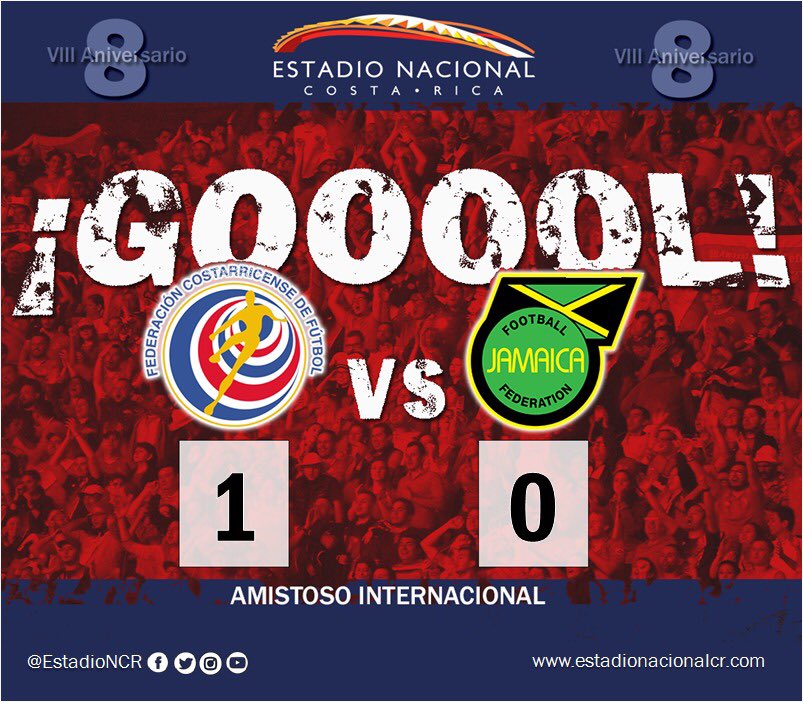 EstadioNCR's tweet photo. 🇨🇷 #CRCvsJAM 🇯🇲 ¡GOOOOOOL! ⚽️ Anotador: K. Fuller https://t.co/SDSzam94rP