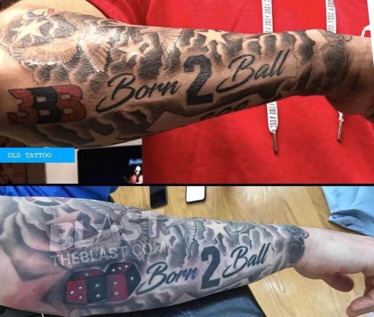 Ballislife Com Lonzo Ball Covered Up His b Tattoo Via Theblast Ig H T Grindcitymedia T Co Awvichmcab Twitter