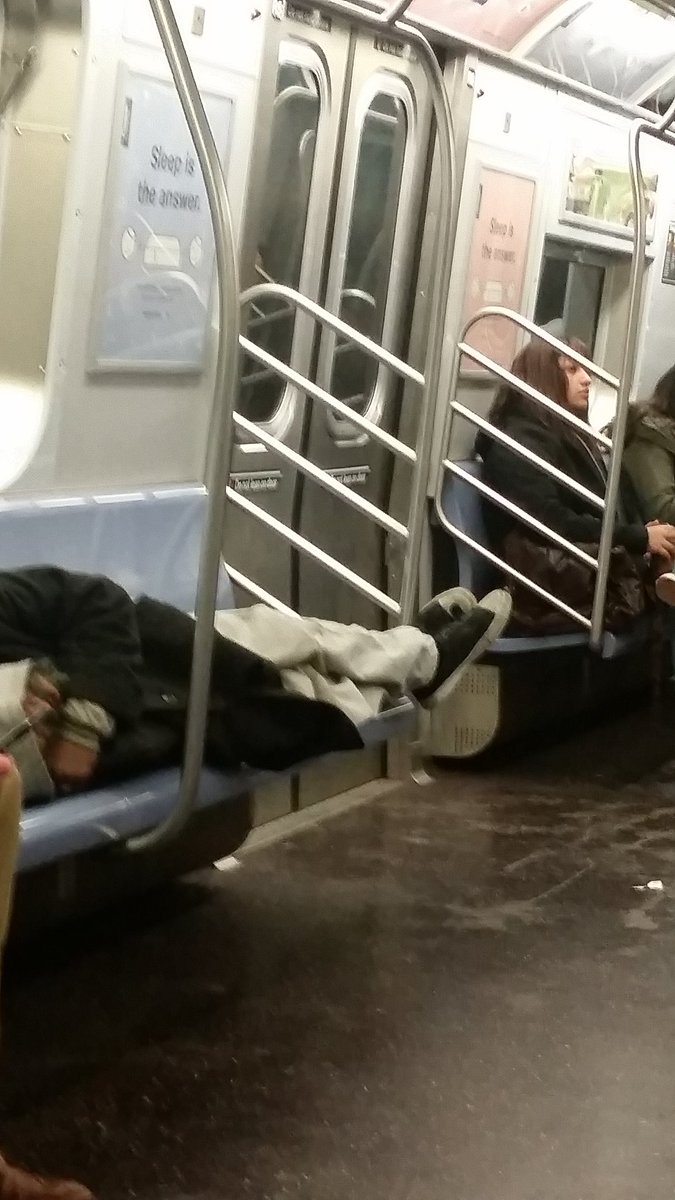 AlisonC71576816's tweet photo. @MTA What we see each day in the morning commute into Manhattan on the F train.  And jeez, the smell. No wonder folks are choosing alternative transport options. https://t.co/xYuPk5G8br