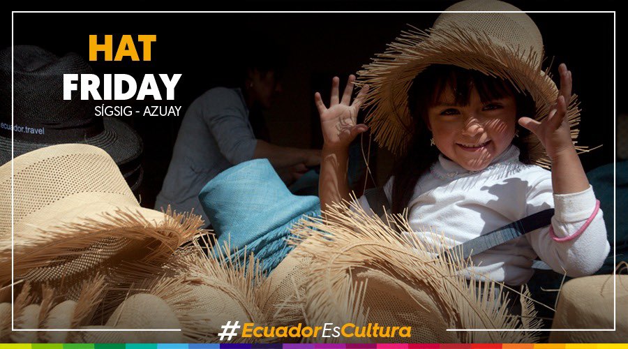 MaEulaliaMora's tweet photo. #Noticia |☝️Cada viernes usa con tu atuendo un hermoso Sombrero de Paja Toquilla, prenda orgullosamente elaborada por los artesanos ecuatorianos, y comparte en redes sociales una fotografía con el hashtag #HatFriday➡️ https://t.co/B7MVhZCOVo👒

¡Súmate! 

#EcuadorEsCultura🇪🇨 https://t.co/rbskAtQ3NS