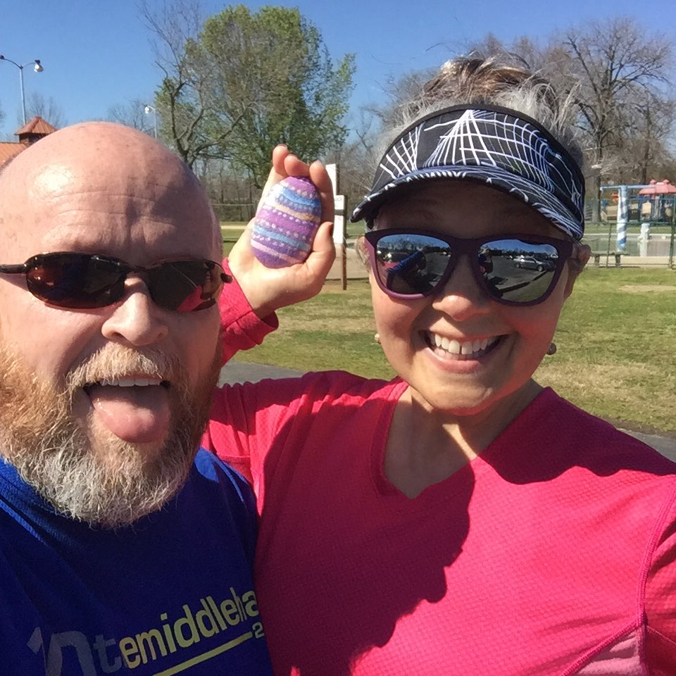 SamaleeAllen's tweet photo. At the end of a flat 5-miler with my hubby, Terry, I spotted a #615ROCKS -our #Nashville area code- painted rock hidden at the base of a shrub! Instructions are to post on social media and either keep or hide! I plan to hide! #running #skirtambassador #skirtsports #fitcouple https://t.co/VIMIgf2fIk