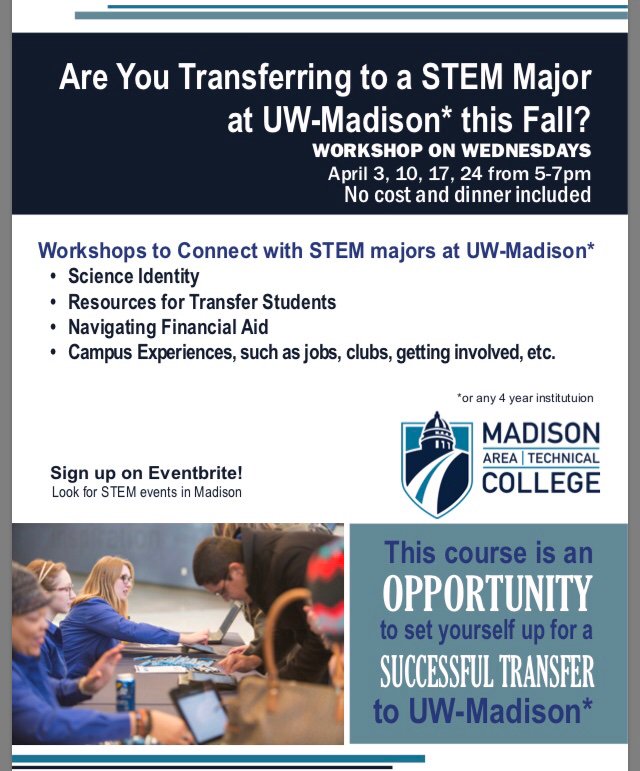 DrKitrinkles's tweet photo. Great FREE workshop series for transfer students! Free Food, too! https://t.co/DJRgWPoPpH