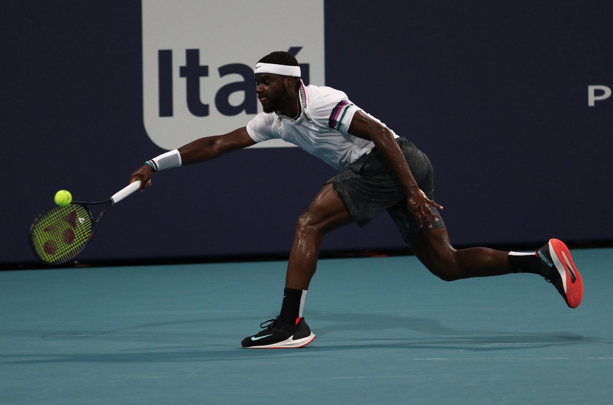 Worth the wait for <a href="/FTiafoe/">Frances Tiafoe</a>. He’s through to his first quarterfinal in Miami.

#MiamiOpen