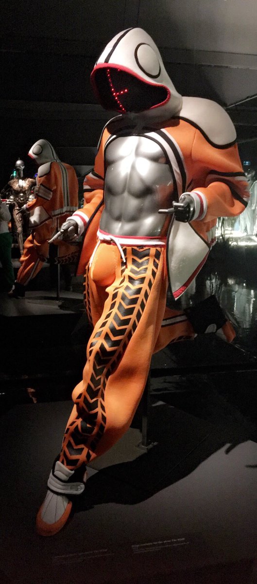 Crymetina's tweet photo. Saw the Thierry Mugler Exhibit at the museum today and was blown away by all the pieces displayed but I think you all would appreciate this ‘Sexy Portal gets run over by Daft Punk’ outfit the most. https://t.co/1WG8q62JAE