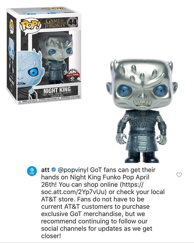 night king funko pop at&t