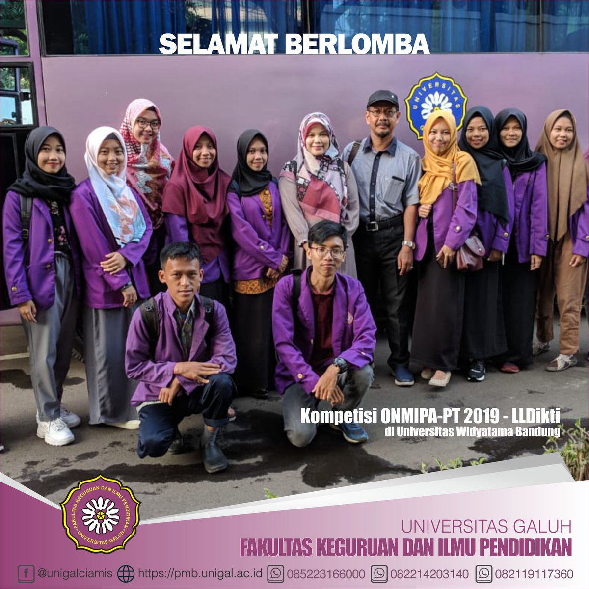 FkipUnigal's tweet photo. Selamat Berlomba!!!

Kompetisi Olimpiade Nasional  Matematika dan IPA Perguruan Tinggi (ONMIPA-PT 2019) diselenggarakan oleh LLDikti bertempat di Universitas Widyatama Bandung

#ONMIPA-PT2019

Fakultas Keguruan &amp; Ilmu Pendidikan
Universitas Galuh https://t.co/Jzrj8h746V