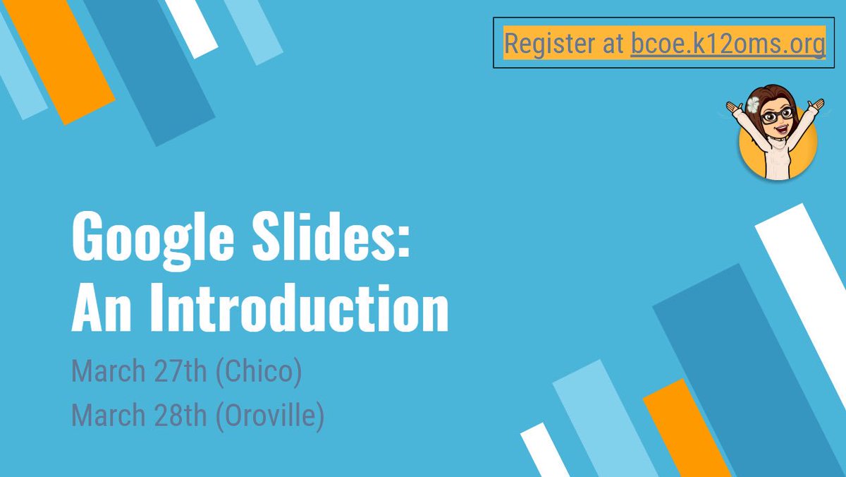 edtechbcoe's tweet photo. Google Slides starts tomorrow! Join us Wednesday and Thursday by registering for free at https://t.co/L3FbnlRg2A! Session suitable for all teachers, admin, and staff! https://t.co/9cWYf4VLzm  🖥 #ButteCOE https://t.co/onuRNQBr3A