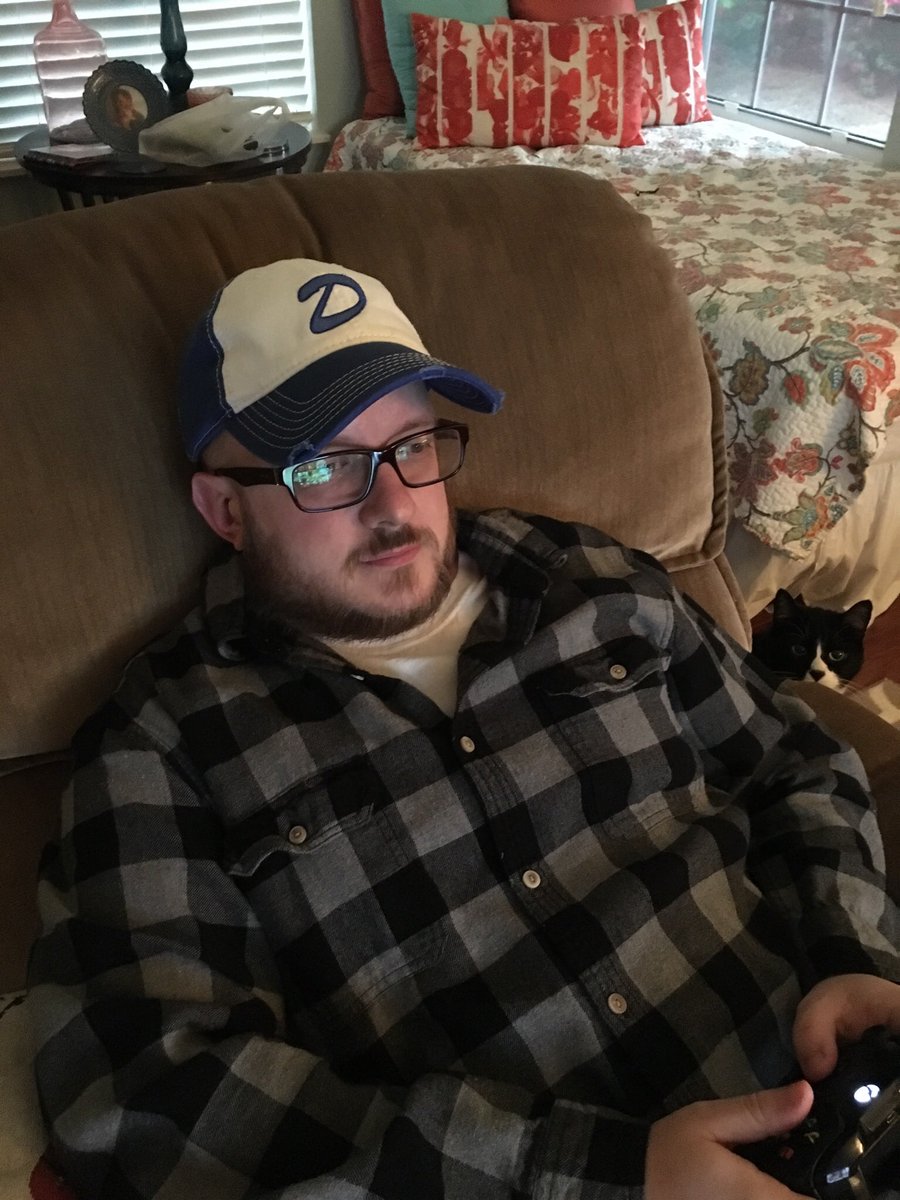 RealAustinKokel's tweet photo. And my wife snapped a less-than-flattering shot of me when I first started up the episode, with my own Rosie (Charlie) next to me. I haven’t worn my hat when playing for years, but tonight seemed special. #ForClementine #IAmClementine #StillNotBitten #ForLee #ForJavi #ForAJ https://t.co/BZhXBDvWY4
