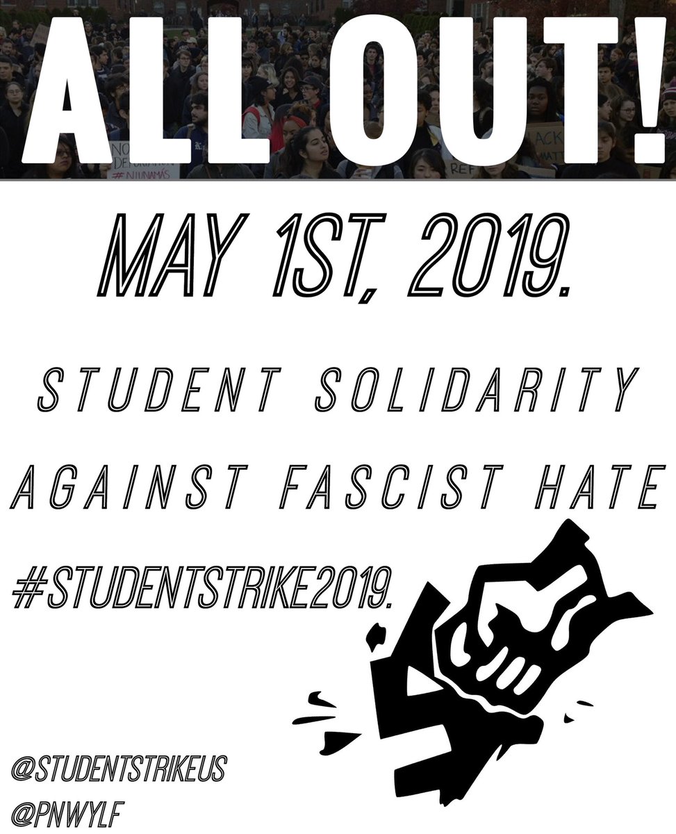 PNWYLF's tweet image. Save the date and start getting organized for May 1st, the #StudentStrike2019 is coming.
facebook.com/events/2186971…
