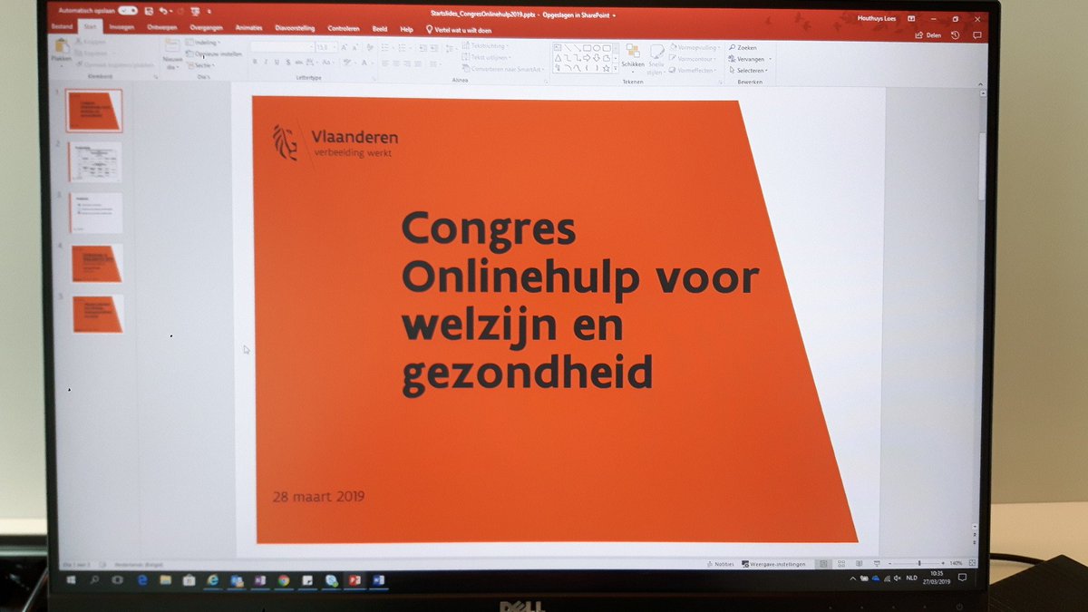 Nog even de powerpoint op punt stellen voor het congres #onlinehulp2019. Morgen is het eindelijk zover en zullen we 260 enthousiastelingen ontvangen!
