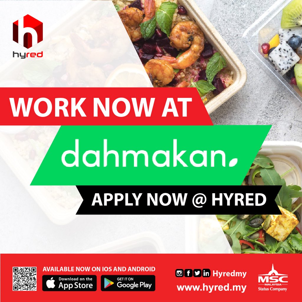 HyredMY's tweet photo. Want to experience work in online food industry? Earn valueables experience and skill points when performing dan makan jobs. Lets get UPSKILL ! #Hyred #HyredHyree https://t.co/RUvKHkFB5q