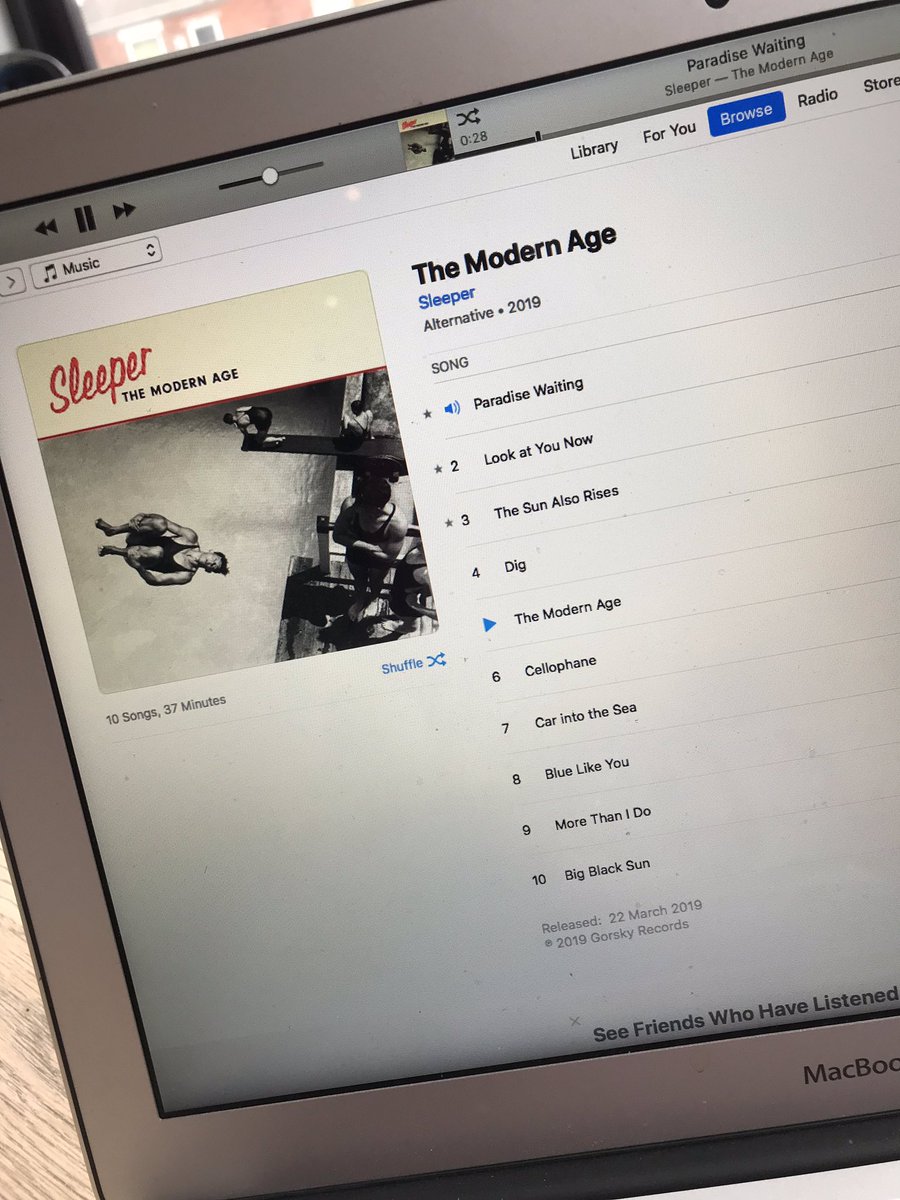 Wednesday morning sounds. Excited to see my 90s crush in Leeds on Saturday with <a href="/penthemighty/">Penny Brazier ~ copywriter</a> 💜 <a href="/ReaLouisewener/">Louise Wener</a> <a href="/Sleepertweeting/">Sleeperbandtweets</a> #sleeper #themodernage #40gigs