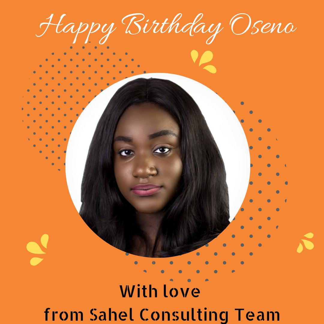 sahelconsulting's tweet photo. #Happybirthday to one of our Senior Business Analyst's @oseno_
On your special day, the entire @sahelconsulting team joyfully celebrates you and we wish you many long and prosperous years!
Have an awesome day and new year!
#staff #humansofsahel #celebration https://t.co/8ful3v66yN