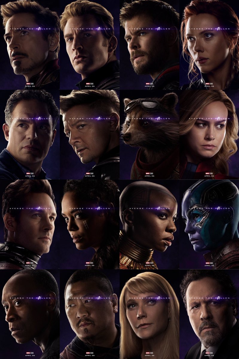 New 'Avenge The Fallen' Character Posters For Avengers: Endgame