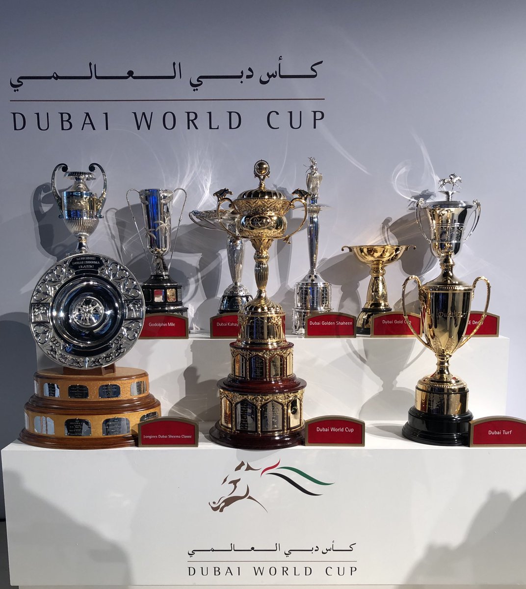 DubaiWorldCup's tweet image. Post Positions for 2019 @emirates #DubaiWorldCup

1. #GUNNEVERA 🇺🇸 
2. #CAPEZZANO 🇦🇪
3. #NORTHAMERICA 🇦🇪
4. #AUDIBLE 🇺🇸
5. #SEEKINGTHESOUL 🇺🇸
6. #PAVEL 🇺🇸
7. #GRONKOWSKI 🇦🇪
8. #AXELROD 🇦🇪
9. #NEWTRAILS 🇦🇪
10. #YOSHIDA 🇺🇸
11. #KTBRAVE 🇯🇵
12. #THUNDERSNOW 🇦🇪
13. #DOLKONG 🇰🇷