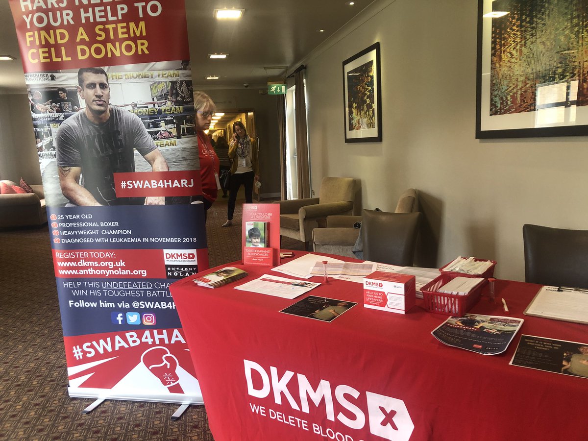 Join the stem cell register today at <a href="/_activenet/">active-net</a> if you’re attending. Thank you <a href="/DPMCL/">David Monkhouse</a> for your support <a href="/DKMS_uk/">DKMS UK | We Delete Blood Cancer</a> #swab4harj