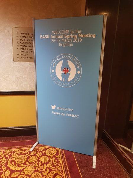 uocuk2's tweet photo. It's the final day of #BASK2019 Annual Spring Conference in Brighton! Visit us on Stand 1 where we'll be proudly showcasing our groundbreaking innovative #knee #implants & surgical sets in the UK for the first time! @baskonline #BASKAC #kneesurgery #surgeons #WednesdayMotivation https://t.co/aJdRrjMggY