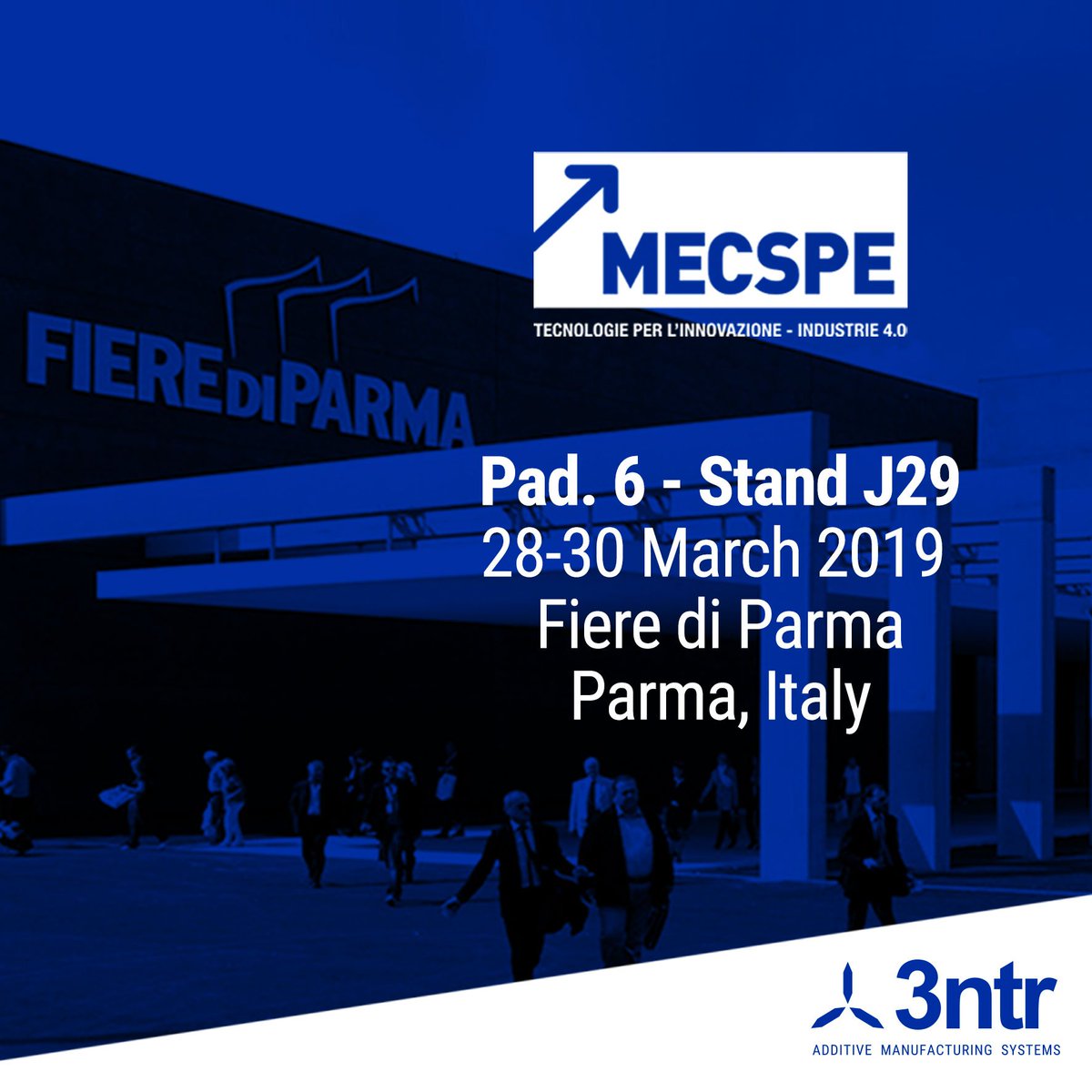 3ntr_Official's tweet photo. Sarai presente a @MECSPE 2019, dal 28 al 30 marzo a Parma?
Approfitta dell'occasione per vedere in azione la nuova #Spectral30, la #stampante3D dedicata alla stampa dei polimeri aerospaziali come PEEK, ULTEM e PPSU.
_
#3ntr #TheFutureIsPrintable #Mecspe https://t.co/v0Akagop5v