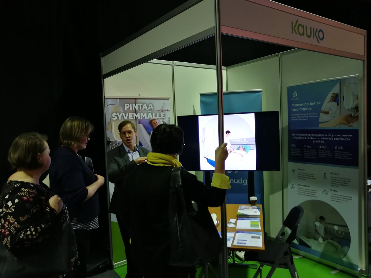 Digitalizing hand hygiene monitoring at the hospital hygiene days <a href="/SaniNudge/">Infection prevention - Sani Nudge</a> #healthcare #Hygiene