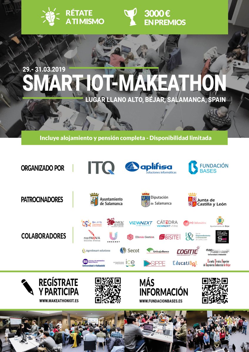 viewnext's tweet photo. ¿Tienes plan este fin de semana? ¿Te gustan los retos? ¿Te animas a un #Makeaton ? 
Durante el 29 y 30 de marzo se organiza el Makeathon IOT 4.0 en Béjar (Salamanca), aquí tienes toda la información ⬇️⬇️
https://t.co/J2VK89yYfU
@FundacBases https://t.co/iZW4Ad9xfX