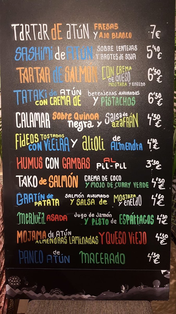Puratapa's tweet photo. Pequeños cambios, grandes logros #sotogrande #tapas #food #torreguadiaro #puratapa #todosatentos https://t.co/Upicr3xRki