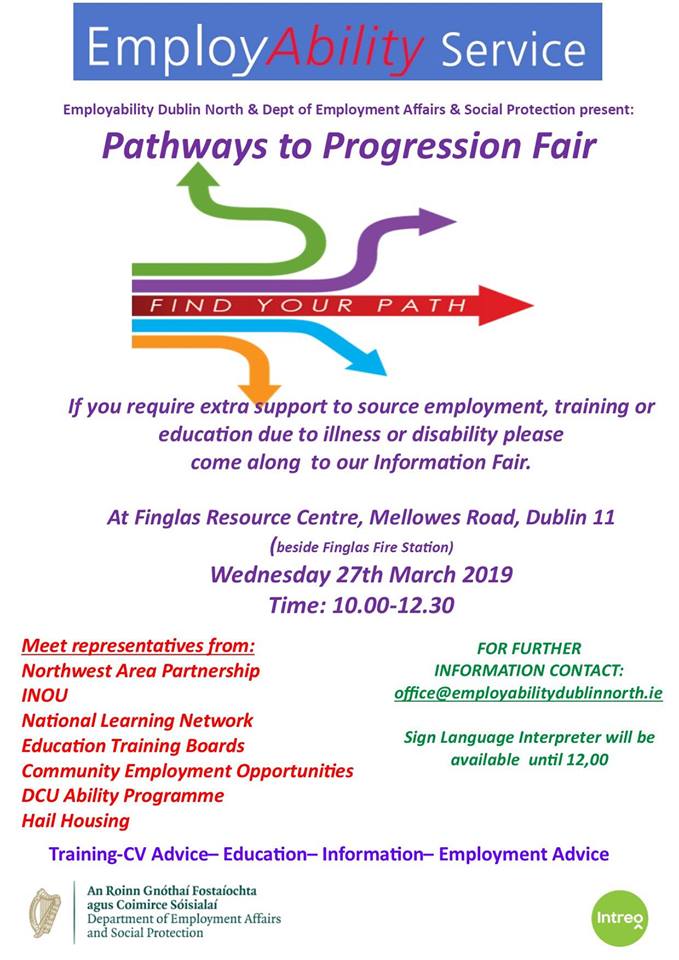 INOUIreland's tweet photo. #PathwaystoProgression, #EmployAbility Service-Dublin North, #Finglas - The #INOU's Information Officer Robbie will be delighted to assist with any questions you have. Be sure to pick up a FREE copy of #WorkingforWork \ https://t.co/3KwNXNyAxW / https://t.co/fXXO6hpIN9 https://t.co/QH4V3ecSGl