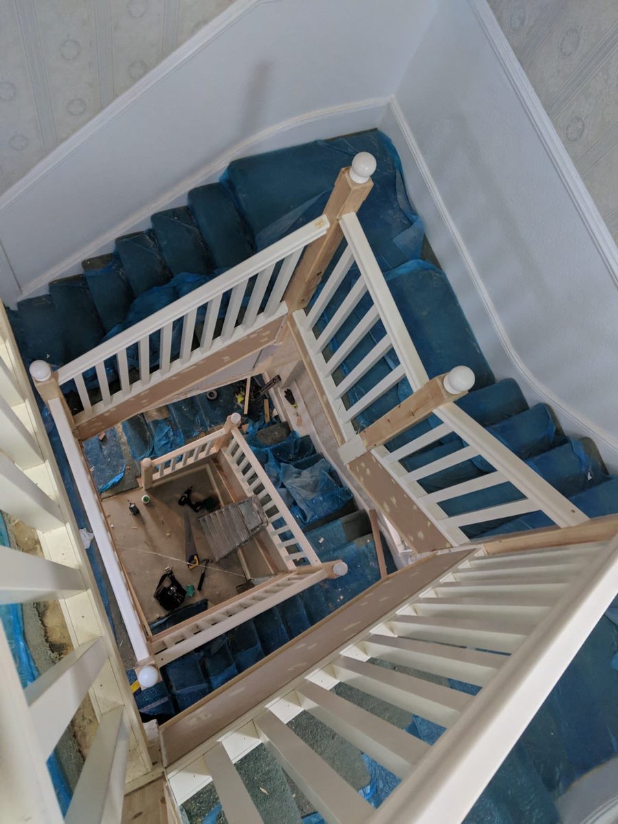 LeeSullivanLtd's tweet photo. Timber Staircase recently renovated to care home in hove @LeeSullivanLtd , please contact for any enquires 01273 702099 https://t.co/EwsvMzvPuB