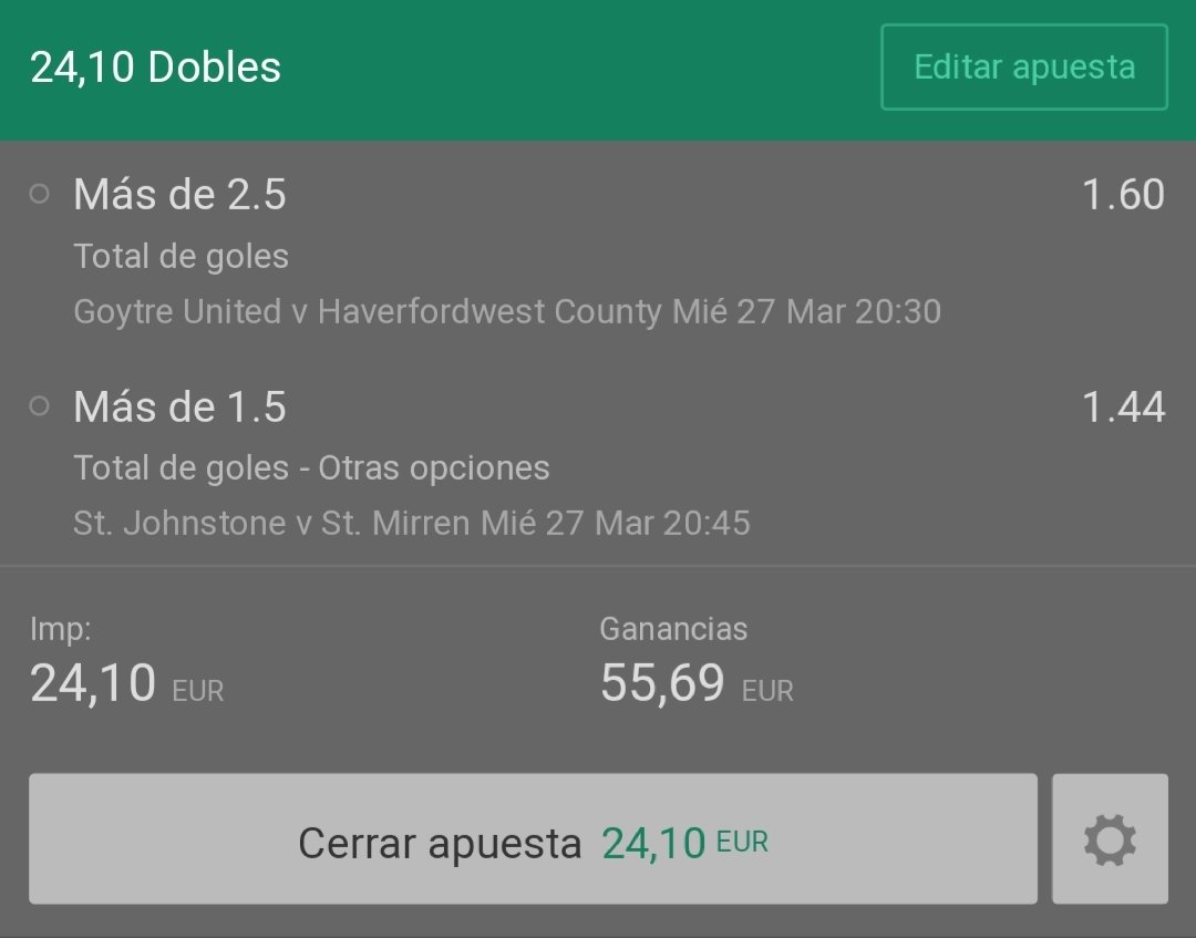 SanchezTipster's tweet photo. Esta es mi apuesta para el dia de hoy!!! Stake 2 #inplay #ApuestaEnCaliente #apuestas #apuestasdeportivas #futbol #tipster #Euro2020 #Euro2020Qualifiers #Eurocopa2020 #FreeBet #freepicks  #bettingtips #bettingexpert #bettingredictions #picks #NBA #LigaEndesa #bett https://t.co/3WCcs4adpB