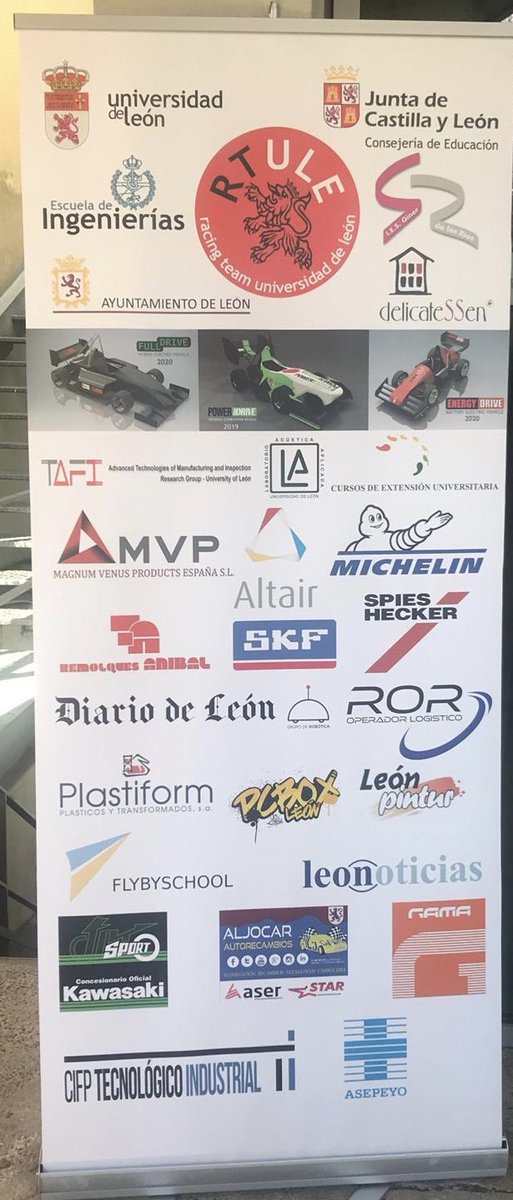 RORlogistico's tweet photo. El pasado sábado 23 acompañamos a @RTULE1 en la presentación del desarrollo del proyecto RTULE.
¡Un honor ser patrocinadores del Racing Team de la Universidad de León!
#FormulaStudent #rtule #ule #rorlogistico #logistics #takingthefuture https://t.co/lQGiBnArfY