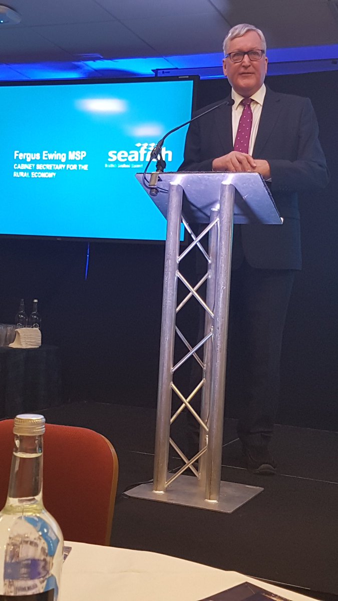 Fergus Ewing MSP explaining how Scottland intends to divelop a new fisheries management system for Scotland, based on best available sciense and Ecosystem Approach #EAFM @seafishuk at the Scottish Seafood summit