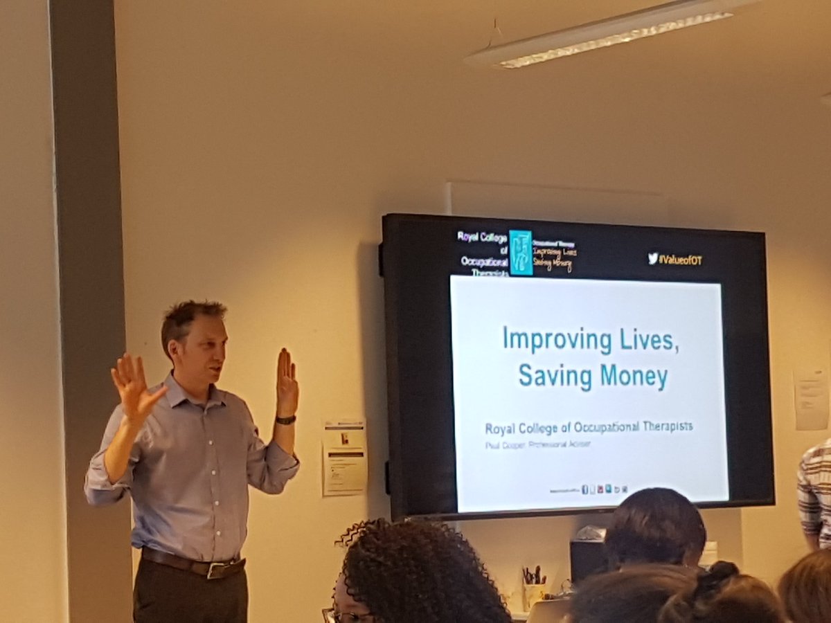 kieran_ot's tweet photo. @RCOT_Paul kicking us off at  #NELFTOTconference focussing on #ValueofOT @theRCOT https://t.co/KQBrmWTwYO